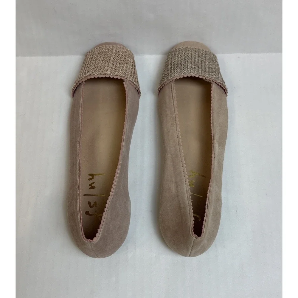 French Sole Kody Ballet Flats Blush Suede Womens Size 6 Made In Spain